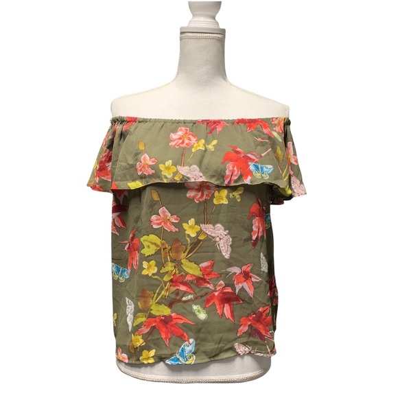 Anthropologie Maeve Vallita Off The Shoulder Floral Top Size S - Picture 2 of 13
